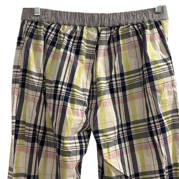 Tommy Hilfiger Womens Plaid Pajama Pants Multicolor Pink Yellow Size L - Picture 11 of 13